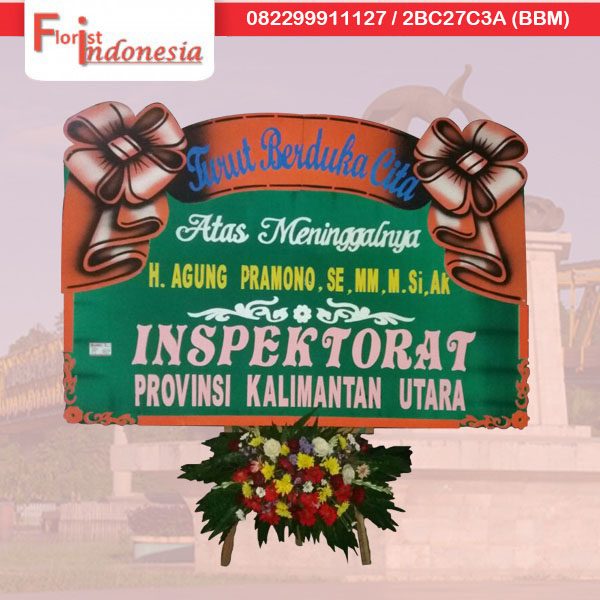 jual karangan bunga papan duka cita di kota samarinda kalimantan timur TSM - 02 florist indonesia