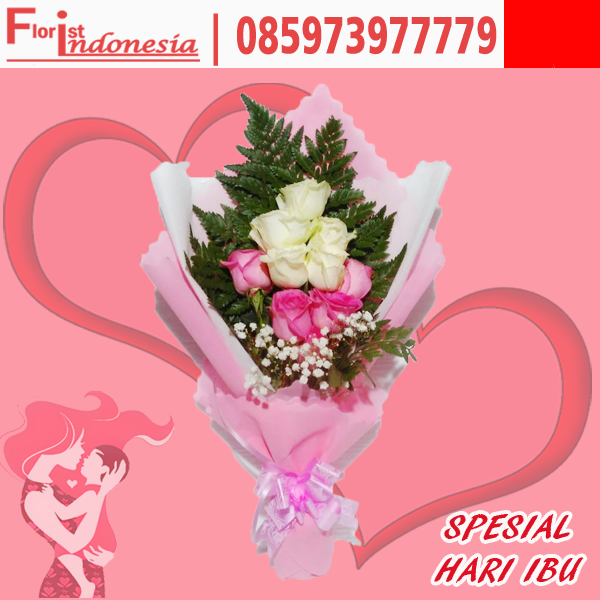 hadiah spesial hari ibu buket mawar
