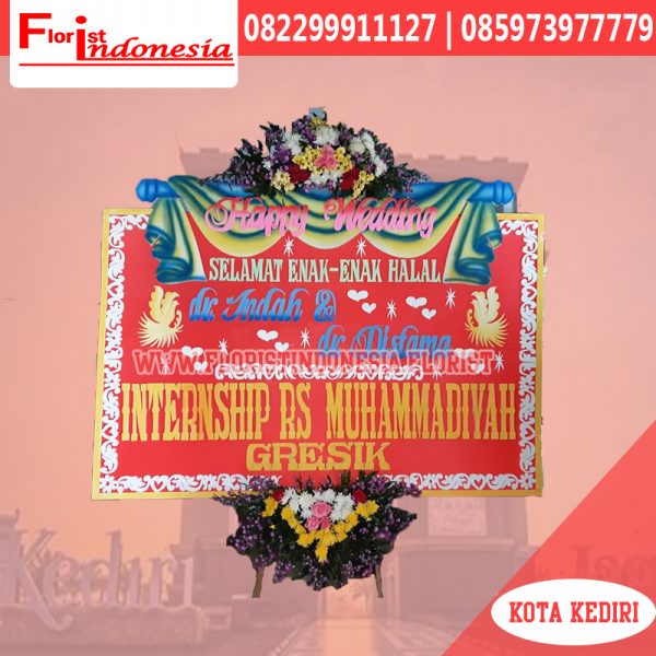 bunga papan pernikahan di kediri