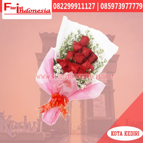 Hand Bouquet Bunga Mawar Merah Kediri
