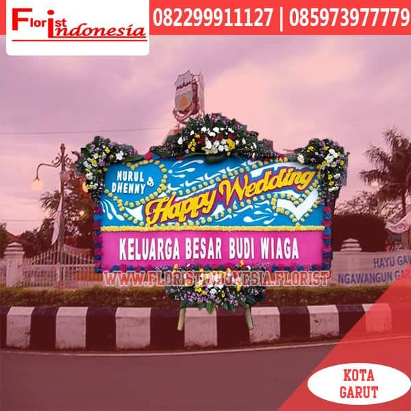 bunga papan pernikahan di garut