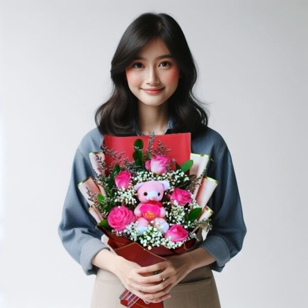 Bouquet Mawar Valentine Val HBL-004 Bouquet Mawar Valentine Val HBL-004