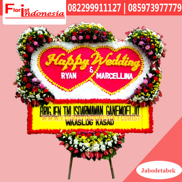 Karangan Bunga Papan Wedding Jakarta FJKTW-011